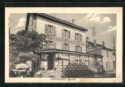 AK Audincourt, Hôtel Luttringer