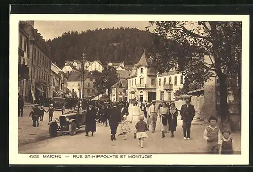 AK Maiche, Rue St-Hippolyte et Montjoie
