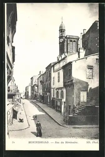 AK Montferrand, Rue du Séminaire, Strassenpartie