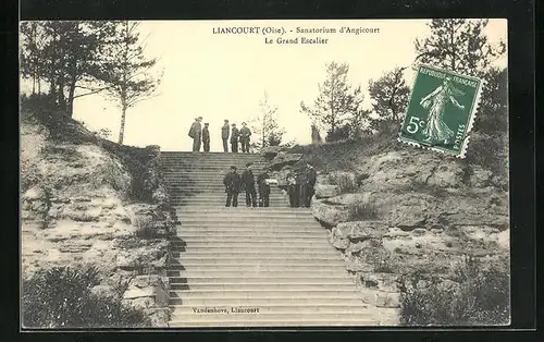 AK Liancourt, Sanatoium d`Angicourt, le Grand Escalier