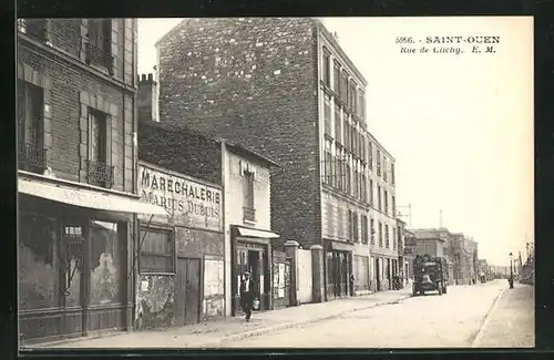 AK Saint-Ouen, Rue de Clichy, Strassenpartie