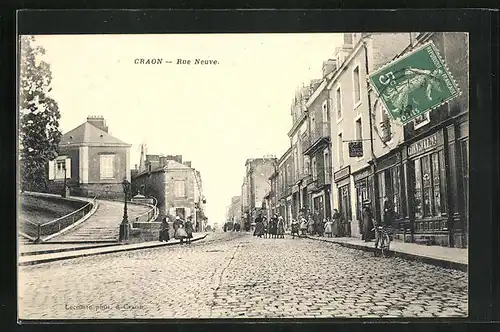 AK Craon, Rue Neuve, Strassenpartie