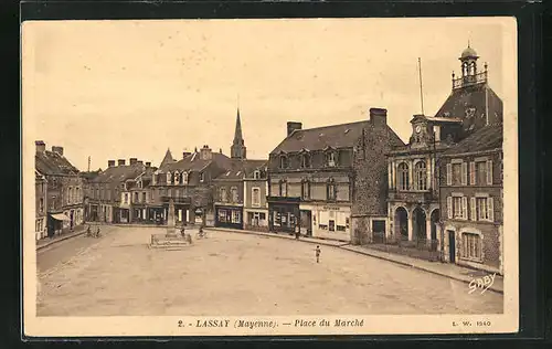 AK Lassay, Place du Marché