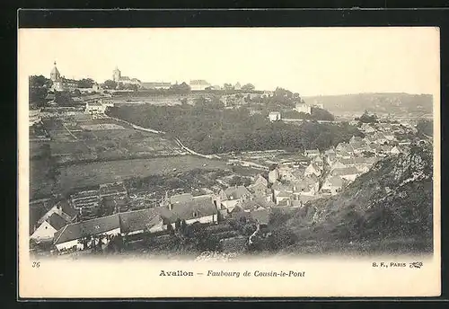 AK Avallon, Faubourg de Cousin le Pont