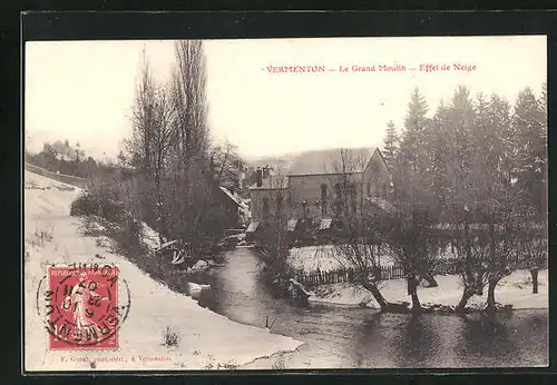 AK Vermenton, Le Grand Moulin, Effel de Neige