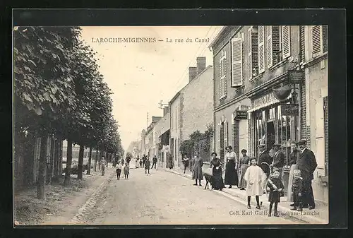 AK Laroche-Migennes, La rue du Canal