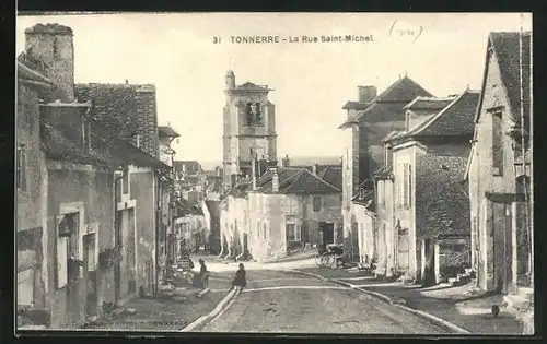AK Tonnerre, La Rue Saint-Michel