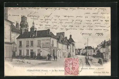 AK Vermenton, La Rue Nationale