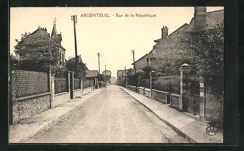 AK Argentueil, Rue de la République