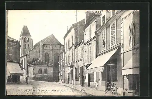 AK Groslay, Rue de Paris, L`Eglise