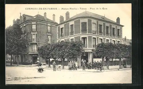 AK Cormeilles-en-Parisis, Maison Hauduc Tabacs, Place de la Gare