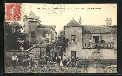 AK Hameau du Val Notre-Dame, Entrée du château de Bellevue