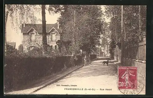 AK Franconville, Rue Henri, Ortspartie