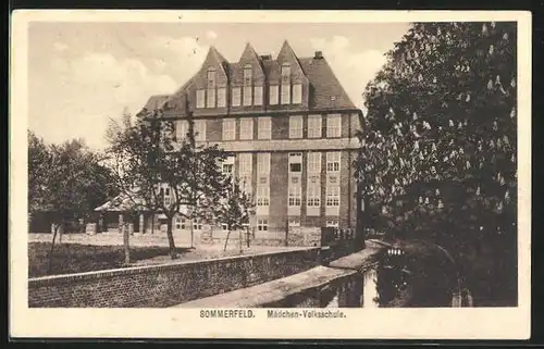 AK Sommerfeld / Lubsko, Mädchen-Volksschule