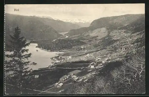 AK Hol, Panoramablick vom Berg