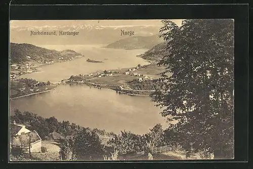 AK Norheimsund, Panoramablick vom Berg