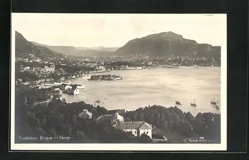 AK Bergen, Panorama mit Sandviken
