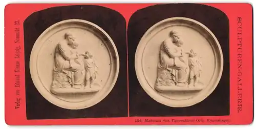 Stereo-Fotografie Edmund Kirmse, Leipzig, Madonna von Thorwaldsen Orig. Kopenhagen