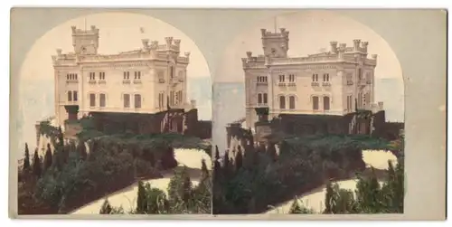 Stereo-Fotografie Sicht auf ein Schloss