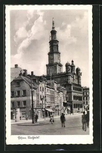 AK Posen / Poznan, Ansicht vom Rathaus