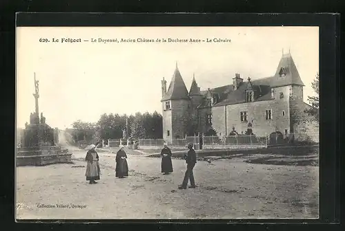 AK Le Foloet, Le Doyenné, Ancien Château de la Duchesse Anne Le Calvaire