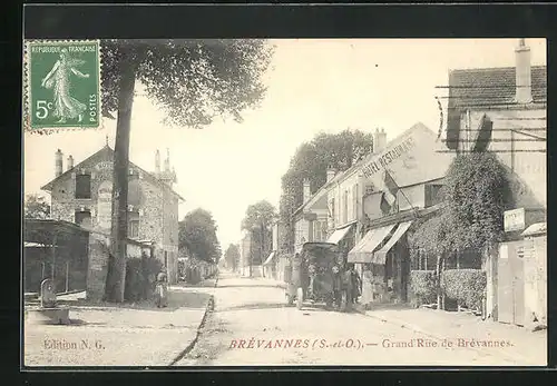 AK Brévannes, Grand`Rue de Brévannes, Strassenpartie