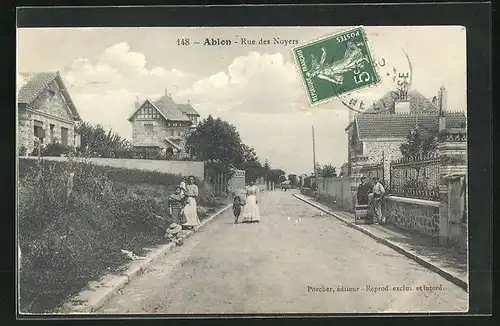 AK Ablon, Rue des Noyers, Strassenpartie