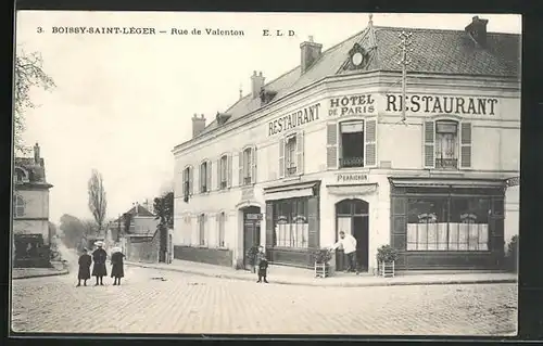 AK Boissy-Saint-Léger, Rue de Valenton, Strassenpartie