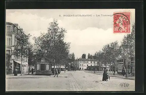 AK Nogent-sur-Marne, Les Tramways