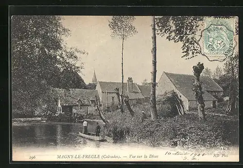 AK Magny-le-Freule, Vue sur la Dives