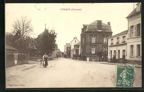 AK Livarot, Une rue, Strassenpartie