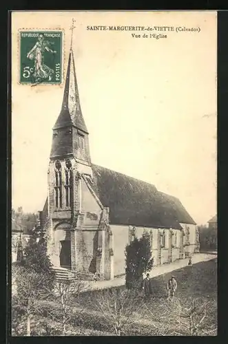 AK Sainte-Marguerite-de-Viette, Vue de l'Eglise