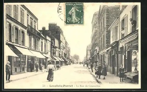 AK Levallois-Perret, La Rue de Courcelles