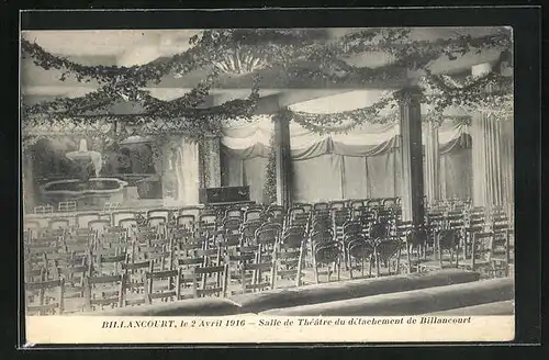 AK Billancourt, Salle de Theatre du detachement de Billancourt