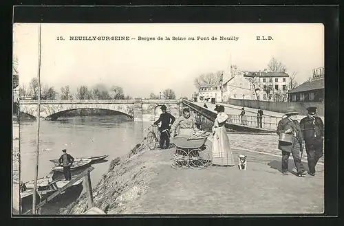 AK Neuilly-sur-Seine, Berges de la Seine au Pont de Neuilly