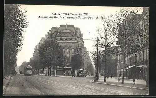 AK Neuilly-sur-Seine, Avenue du Route et Avenue Sainte-Foy
