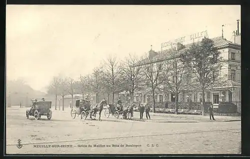 AK Neuilly-sur-Seine, Grille de Maillot au Bois de Boulogne