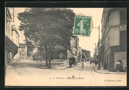 AK Vanves, Rue de la Maiirie, Strassenpartie