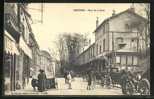 AK Asniéres, Rue de la Gare