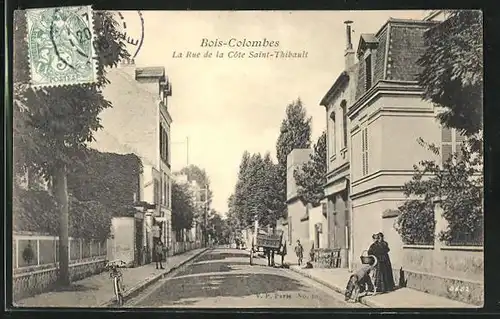 AK Bois-Colombes, La Rue de la Cote Saint-Thibault