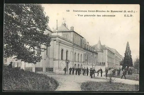 AK Buzenval, Institution Saint-Nicolas, vue générale des batiments
