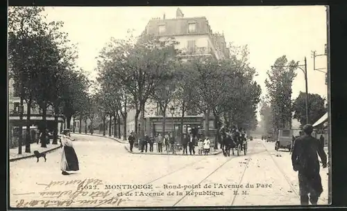 AK Montrouge, Rond-point de l'Avenue du Parc et de l'Avenue de la République