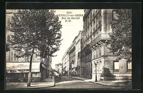 AK Neuilly-sur-Seine, Rue du Marché