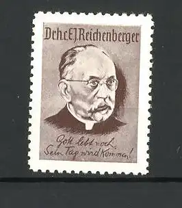 Reklamemarke Dr. h. c. E. J. Reichenberger im Portrait