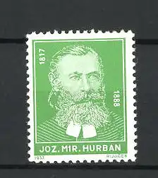 Reklamemarke slowenischer Schriftsteller Joz. Mir. Hurban im Portrait