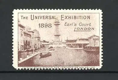 Reklamemarke London, the Universal Exhibition 1898, View of Earl's Court