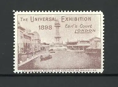 Reklamemarke London, the Universal Exhibition 1898, View of Earls'Court