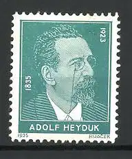 Reklamemarke Dichter Adolf Heyduk im Portrait