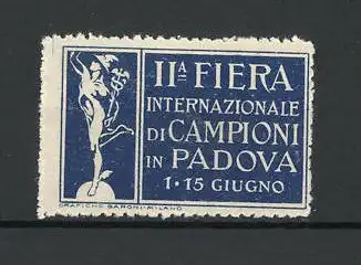 Reklamemarke Padova, II. Fiera Internazionale di Capioni, Standbild Hermes