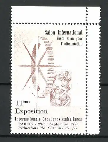 Reklamemarke Parme, 11. Exposition Internationale Conserves emballages 1956, Messelogo